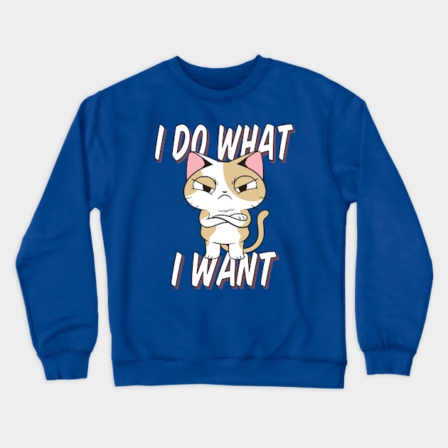 Kitty, But Make it Sassy! Crewneck Sweatshirt by Apache Sun Moon Rising